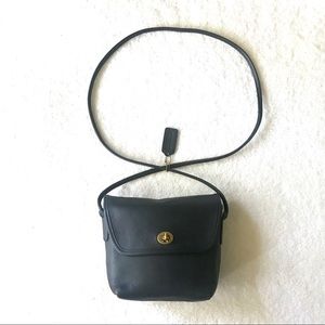 COACH Vintage Black Leather Quincy CrossBody